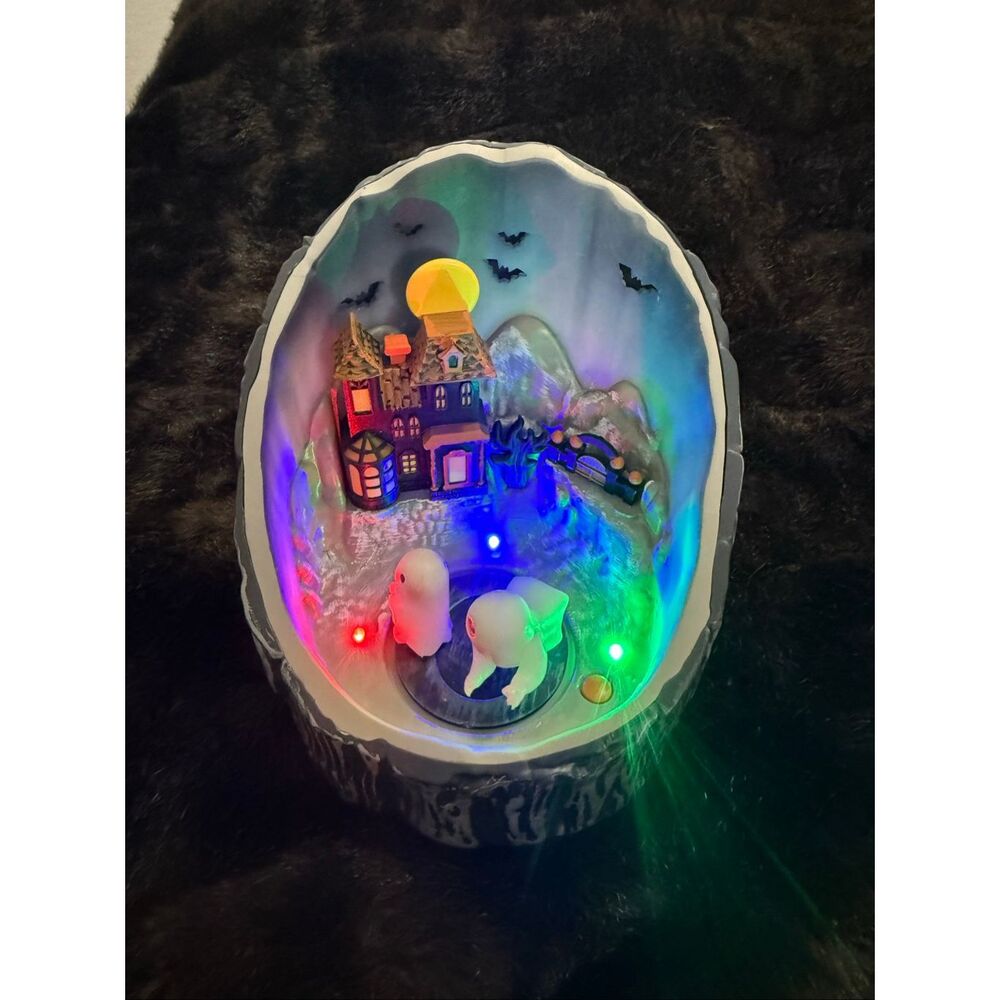 Animated Halloween Musical Lighted Graveyard Ghost Decor Pan Asian Creations